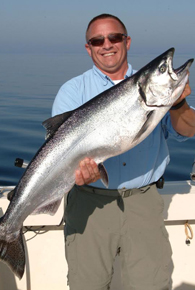 lake michigan charter fishing salmon trout kenosha